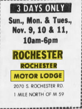 Rochester Motor Lodge - 1980 Ad